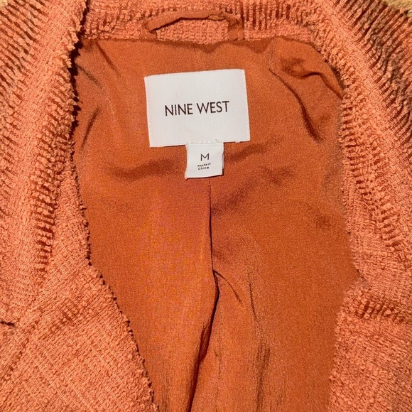Nine West Women’s Burnt Orange Moto Jacket Textured.size Medium EUC - Picture 7 of 7